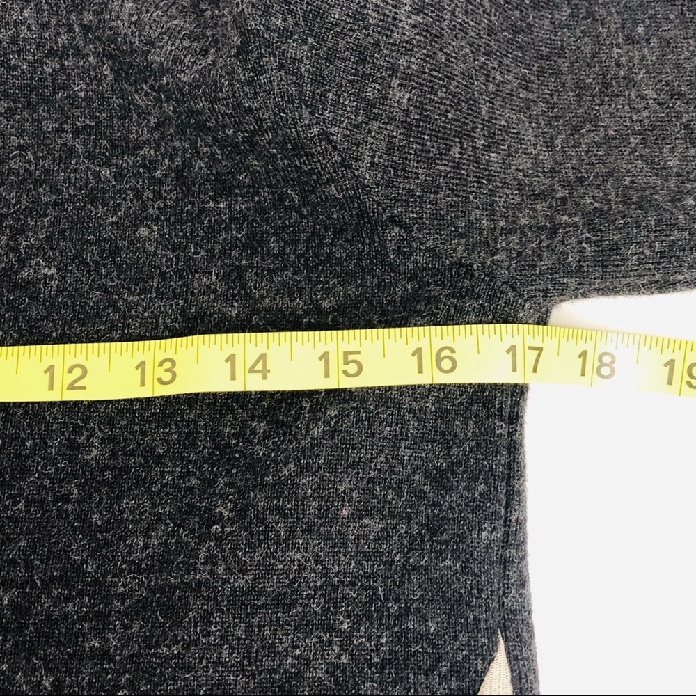 Silvia Novelli Charcoal Wool Sweater Chiffon M - Picture 6 of 7